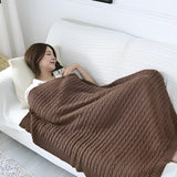 Braid Knitted Cotton Throw