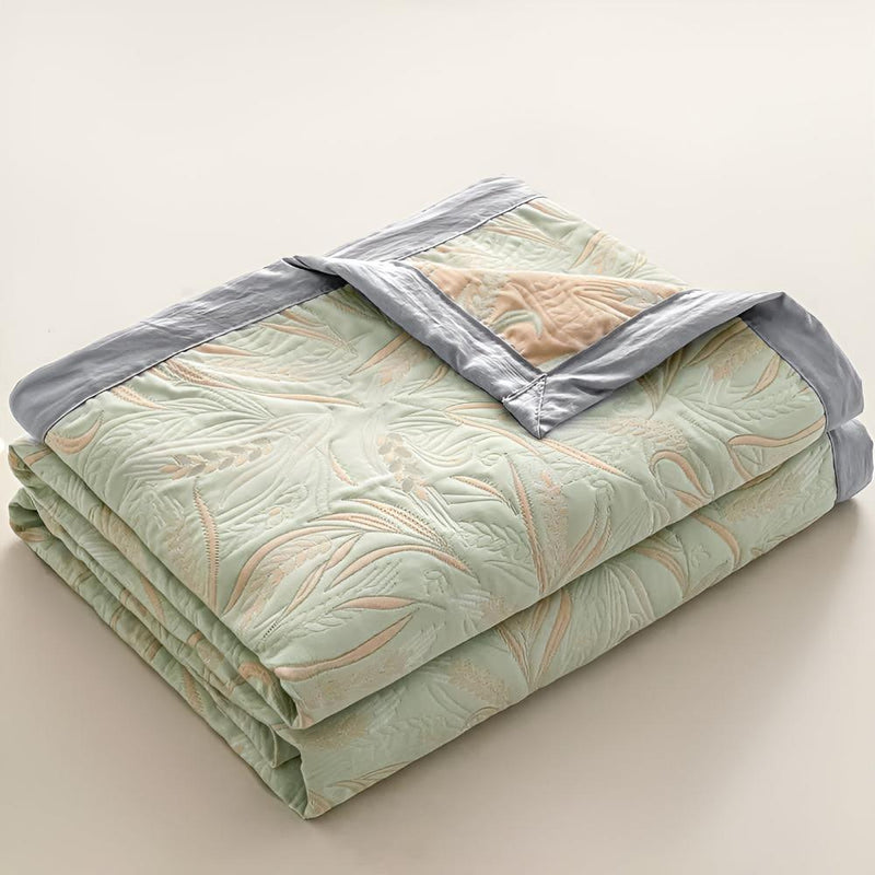 Wheat Garden Reversible Cotton Throw