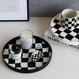 Round Checkerboard Storage Tray