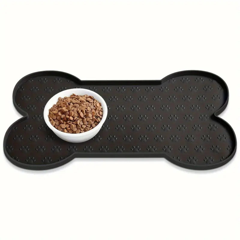 Bone-Shaped Silicone Pet Feeding Mat