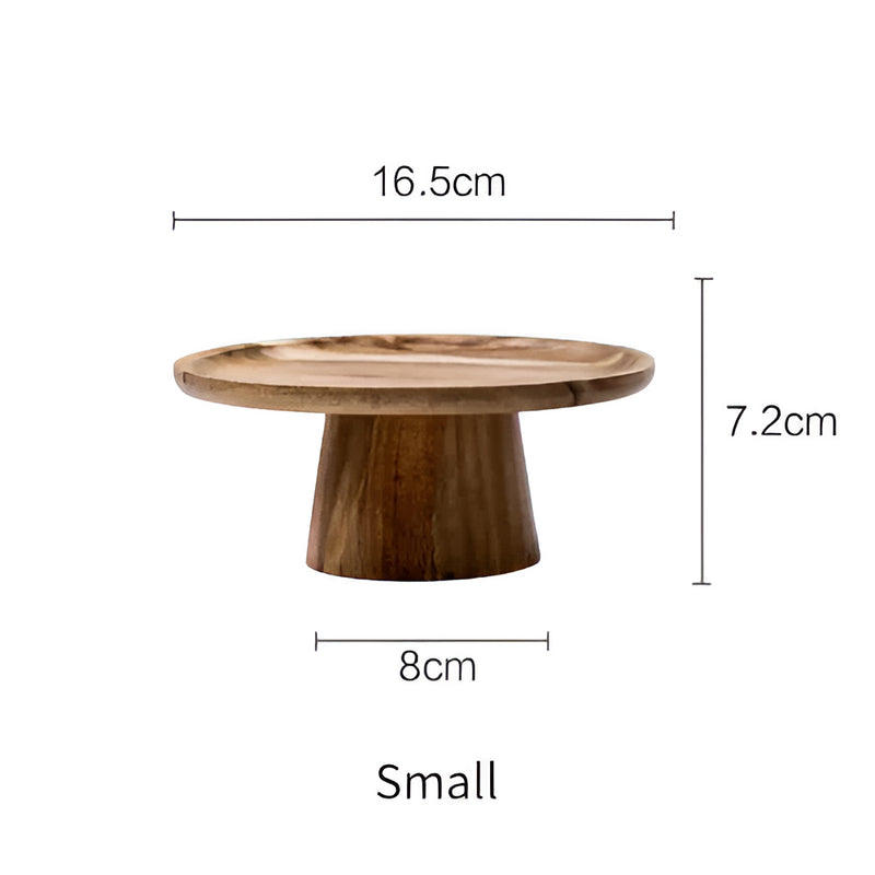 High Stand Wooden Cake Plate