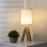 Wooden Tripod USB Table Lamp