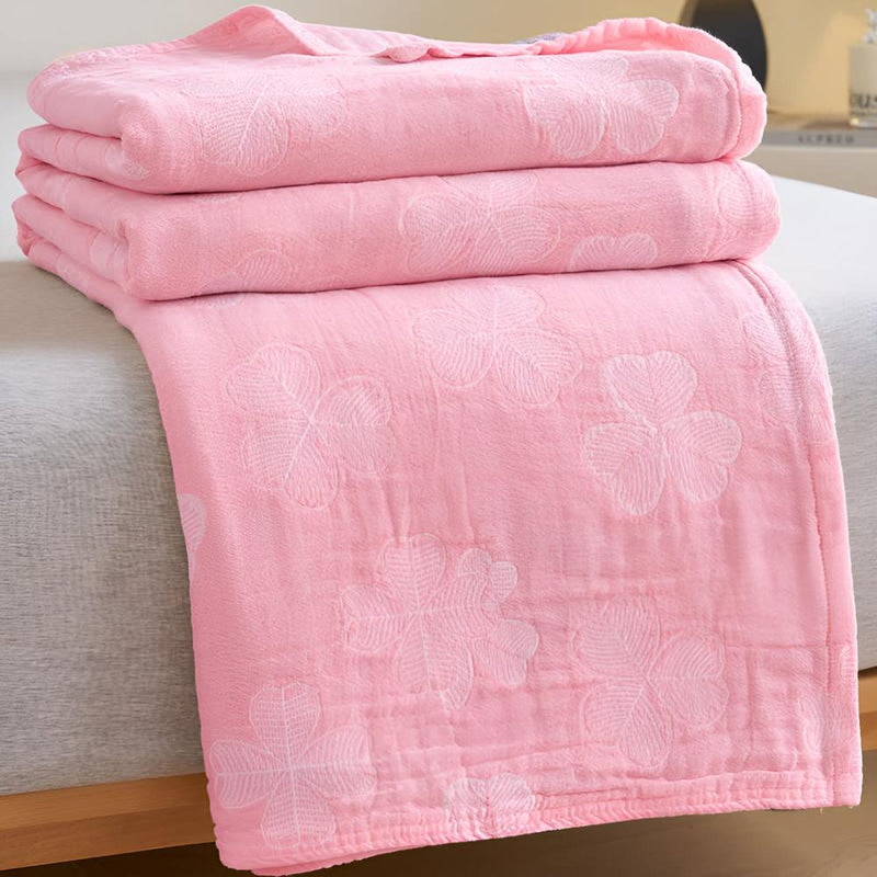 Four Clover Leaf Cotton Blanket