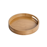 Bamboo Wood Round Serving Tray