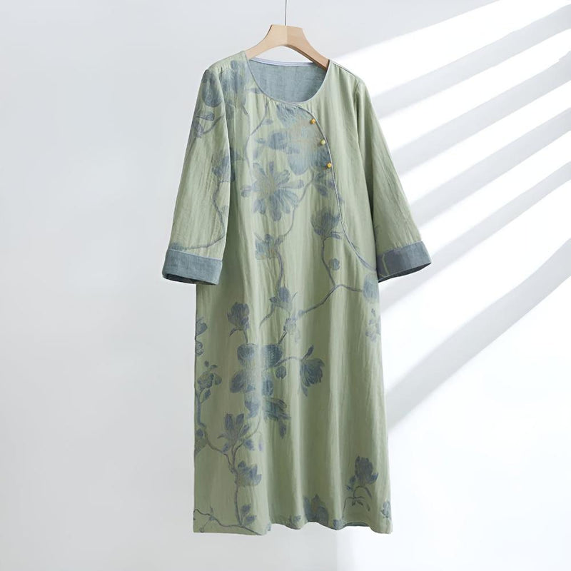 Lotus Jacquard Cotton Nightdress