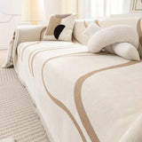 Wave Lines Chenille Sofa Covers