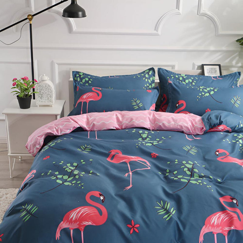 Flamingo Paradise | 3pcs Quilt Cover Set