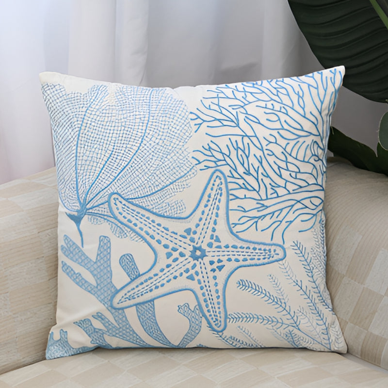 Ocean Treasures Embroidery Cushion Cover