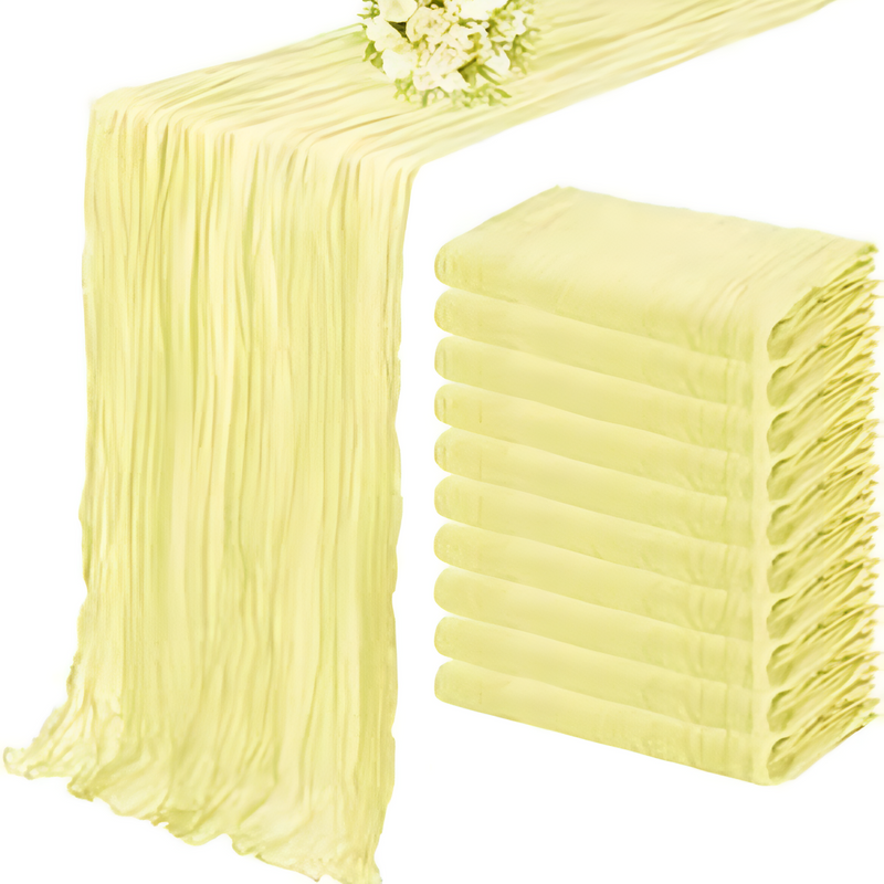 Cheesecloth Flowy Table Runner | 10 Pcs Set