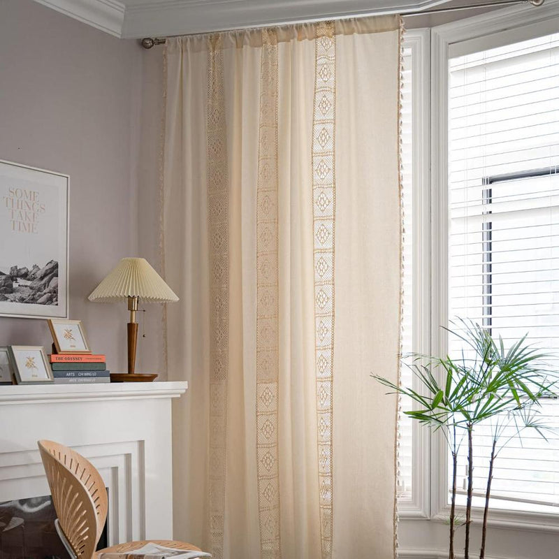 Boho Linen Curtain