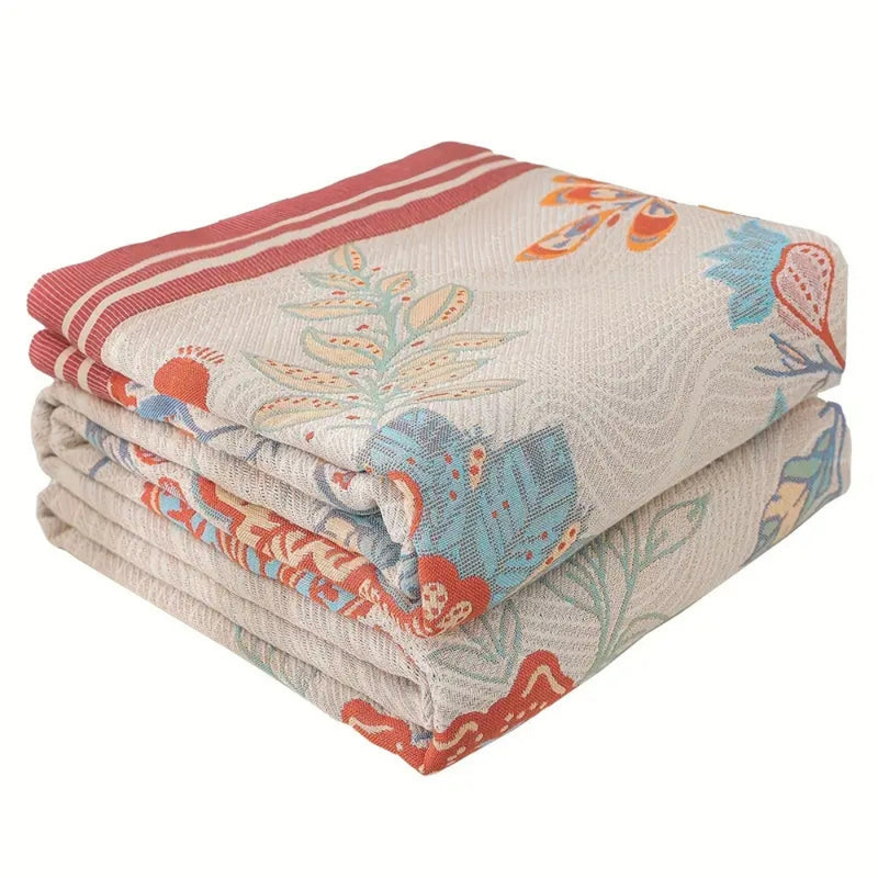 Vineyard Blossom Reversible Cotton Blanket