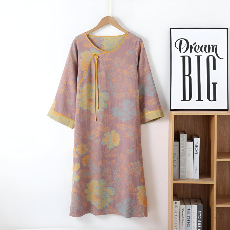 Floral Elegance Cotton Nightgown