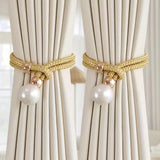 Lustrous Pearl Curtain Tie Back | 2 Pcs Set