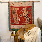 Leopard Woven Tassel Blanket