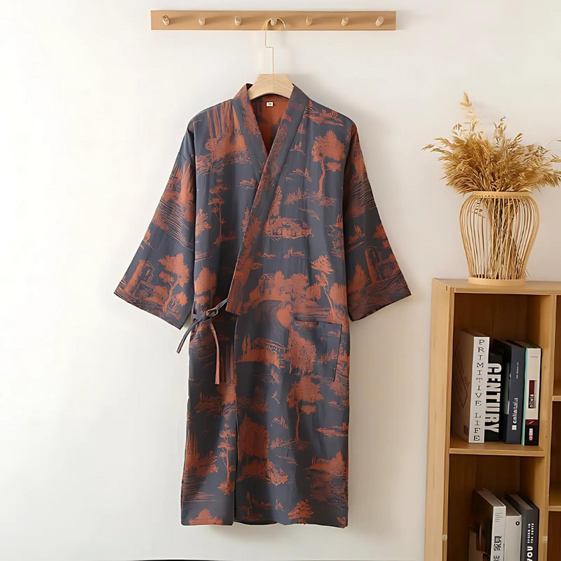 Serene Woodlands Kimono Robe