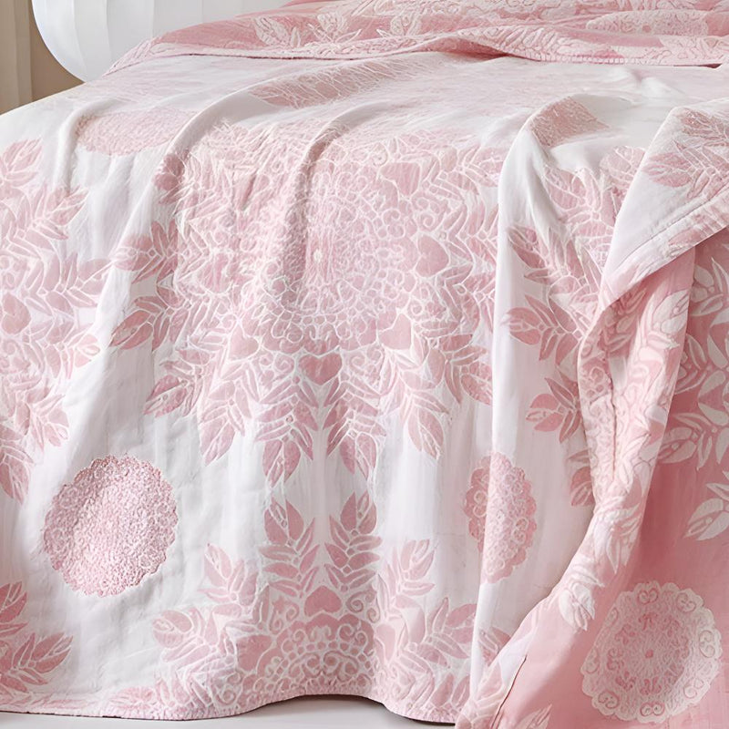 Fresh Floral Comfy Cotton Blanket