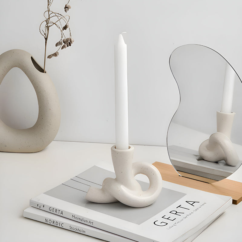 Knot Ceramic Candle Holder