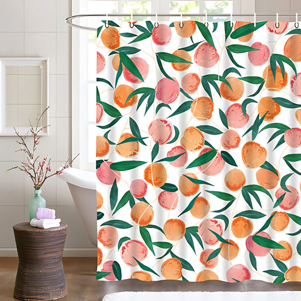 Fresh Peach Paradise Shower Curtain