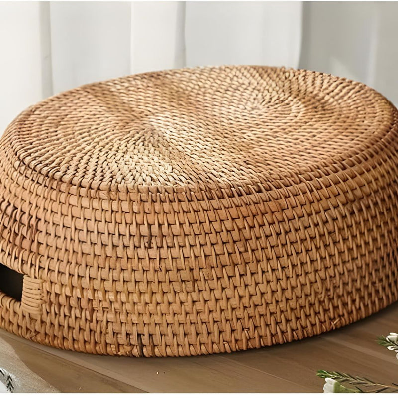 Artisanal Woven Rattan Oval Tray