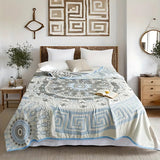 Breathable Cotton Geometric Design Blanket