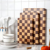 Chess-Inspired Acacia Wood Chopping Board