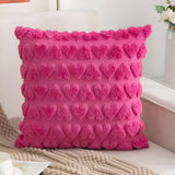 Plush Heart Cushion Cover