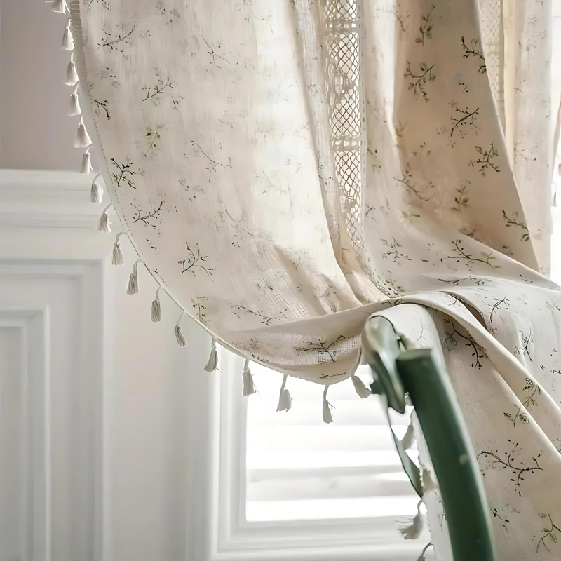 Whimsical Meadow Lace Curtain