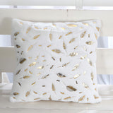 Golden Leaf Velvet Cushion Covers