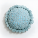 Chic Sunflower Pom-Pom Cushion