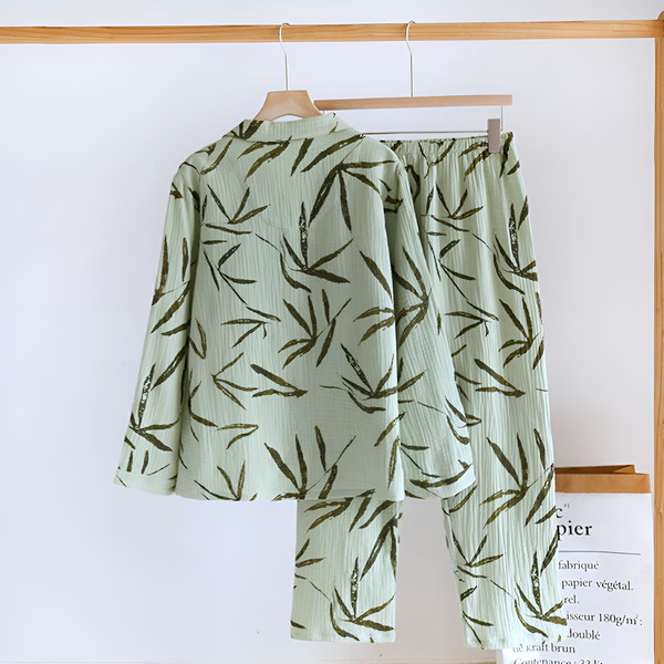 Fresh Leaf Pattern Loungewear Set