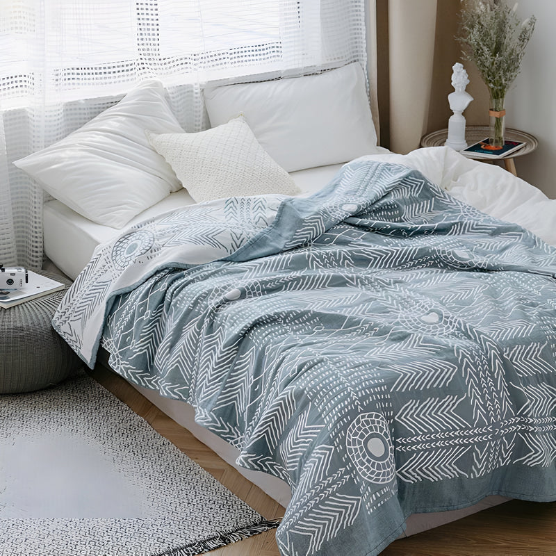 Zen Path Reversible Minimalist Coverlet