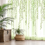 Willow Leaf Strip Window Curtains