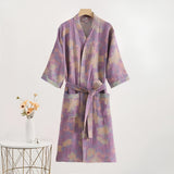 Lavender Dreams Cotton Kimono Robe