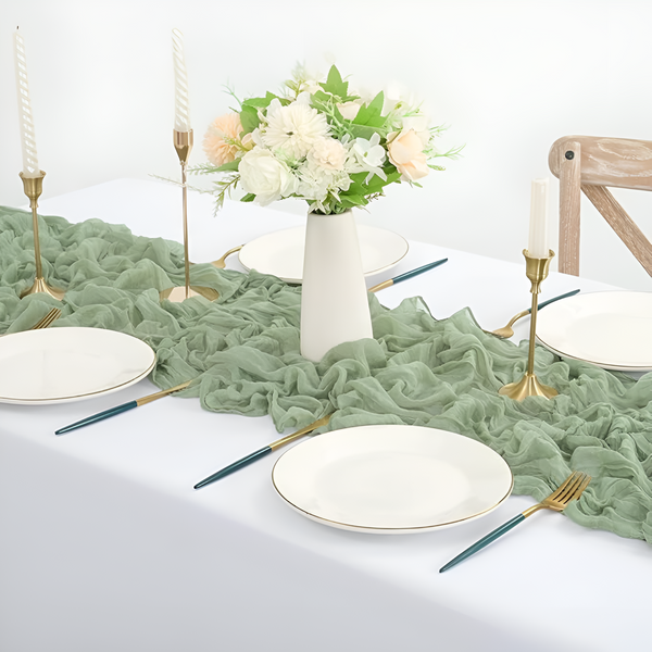 Cheesecloth Flowy Table Runner | 10 Pcs Set