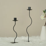 Sculpted Wavy Iron Candle Holder