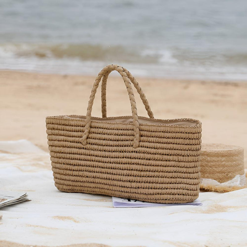 Woven Straw Tote Bag