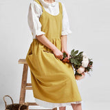 Cross-Back Apron With Pockets