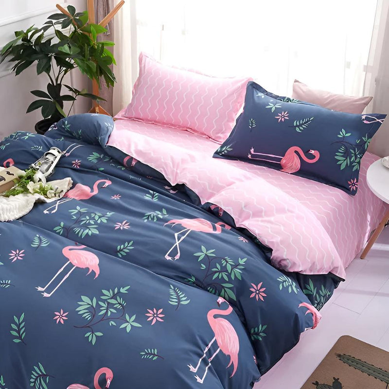 Flamingo Paradise | 3pcs Quilt Cover Set