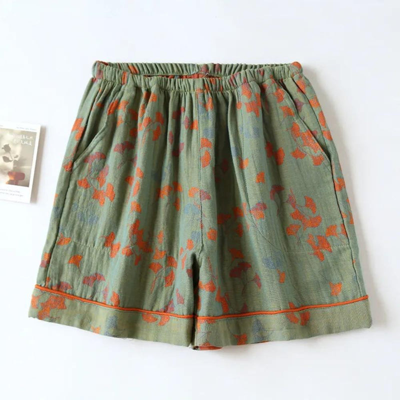 Patterned Loose-Fit Summer Shorts