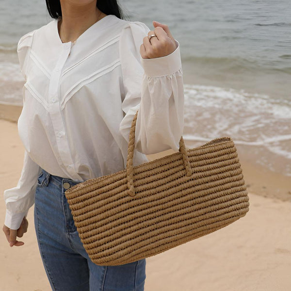 Woven Straw Tote Bag