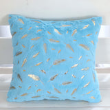 Golden Leaf Velvet Cushion Covers