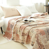 Mosaic Pattern Cotton Gauze Blanket