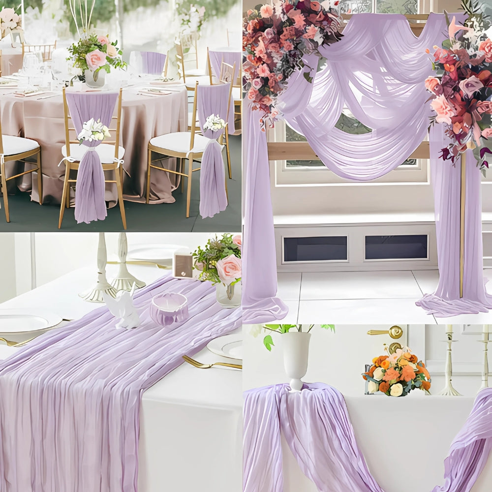 Cheesecloth Flowy Table Runner | 10 Pcs Set – Casa & Beyond