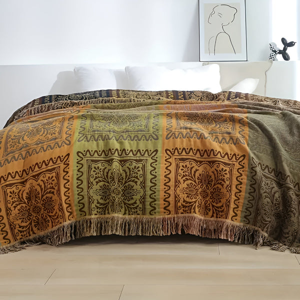 Mandala Tassel Throw Blanket