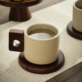 Modernist Ceramic Wooden Pallet Mug