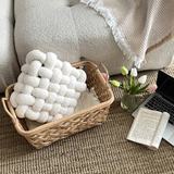 Plush Woven Knot Boucle Cushion