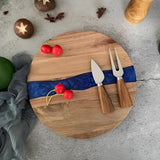 Artisan Epoxy Round Wood Chopping Board