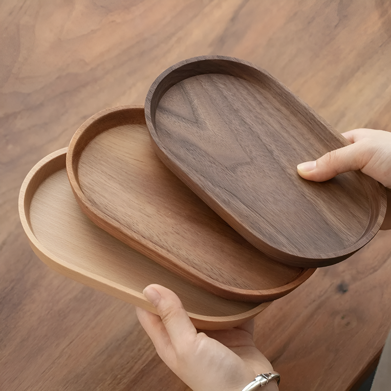 Natural Grain Wooden Serving Tray