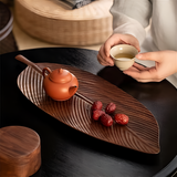 Rustic Leaf Wooden Serving Trays