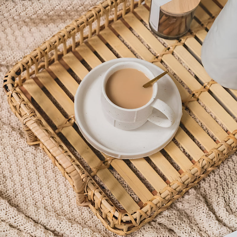 Rustic Weave Rattan Tray